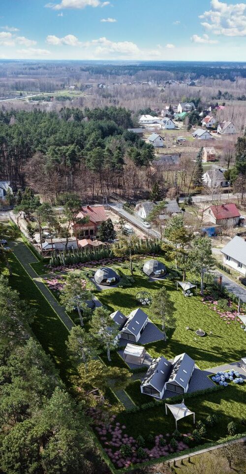 wizualizacja na zdjęciu z drona warszawa i okolice