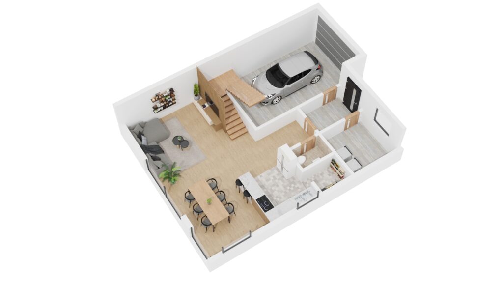 rzuty mieszkań 3d do prezentacji mieszkania w domu i budynku